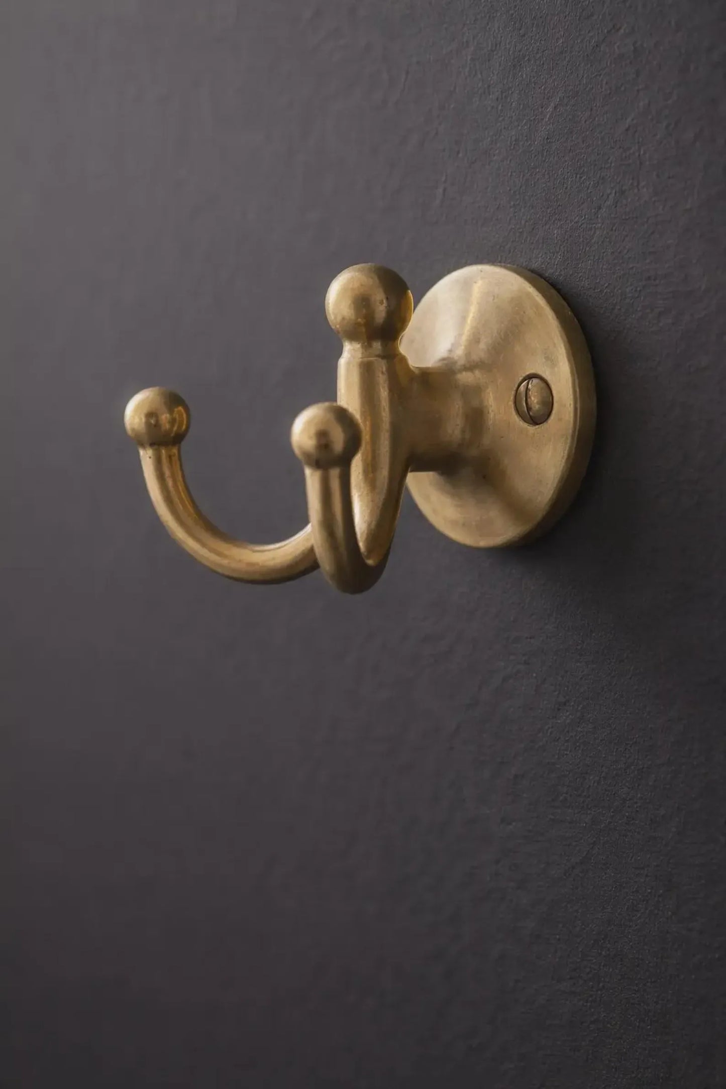 brass double wall hook bathroom styling