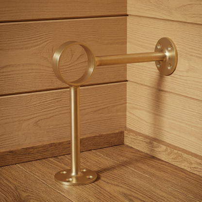 architectural brass foot rail design