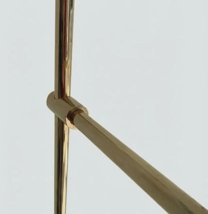 Brass Ceiling-Mounted Glass Shelf, Bar shelving