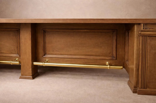brass foot rail for home bar setup