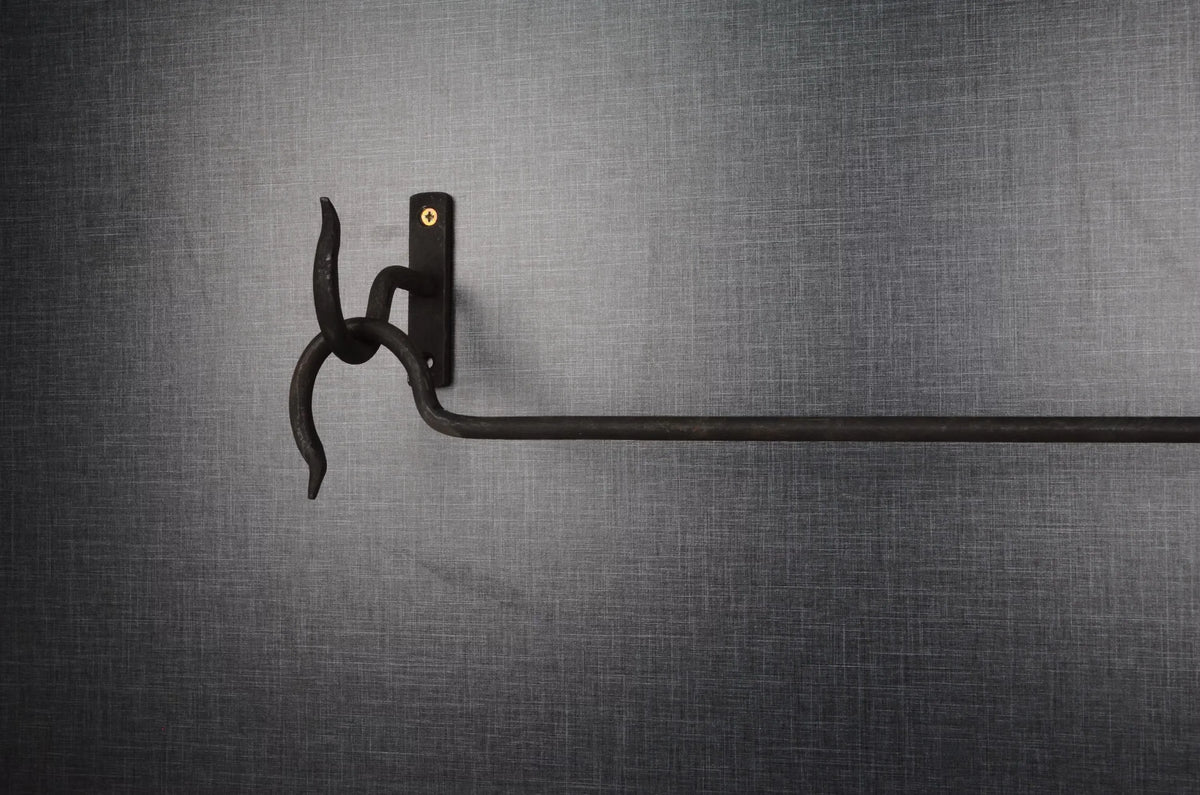wrought iron curtain rod window styling