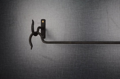 wrought iron curtain rod window styling