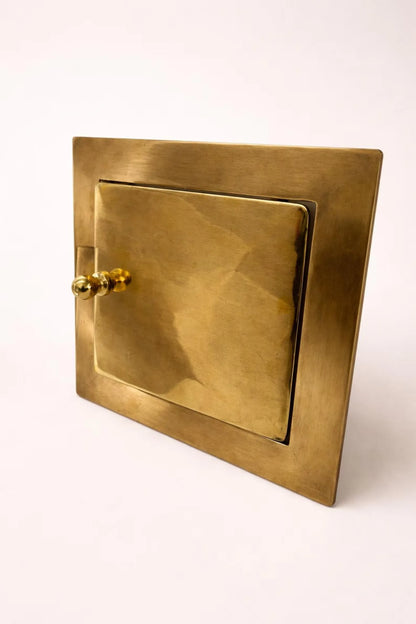 recessed brass toilet paper holder with cover