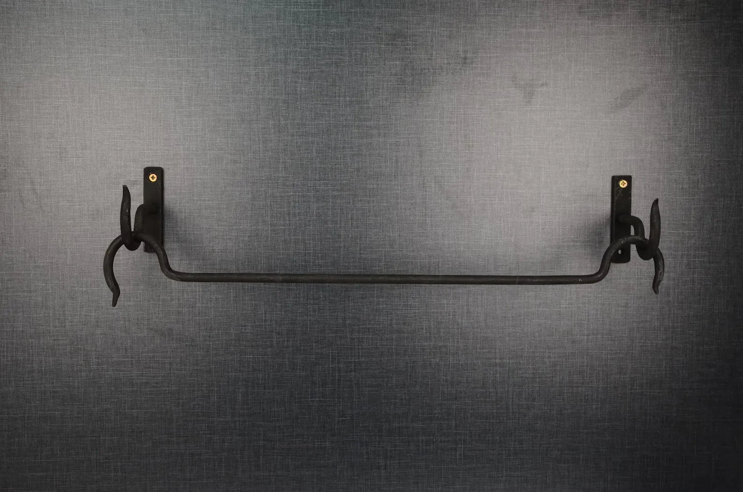 forged iron curtain rod side installation