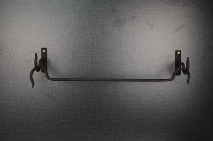 forged iron curtain rod side installation