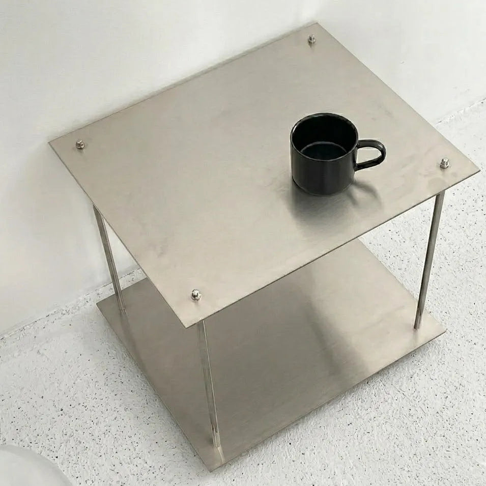 minimalist metal side table modern accent design