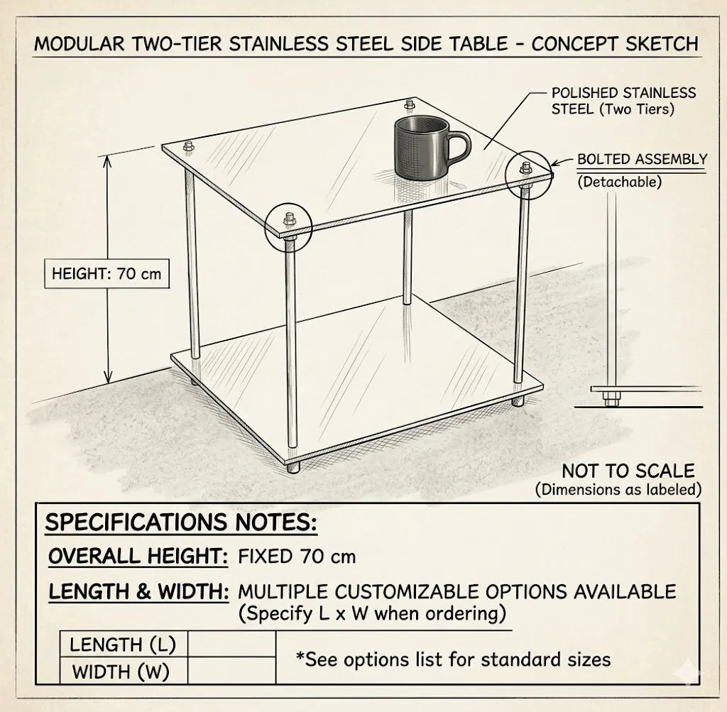 minimalist metal side table modern accent design