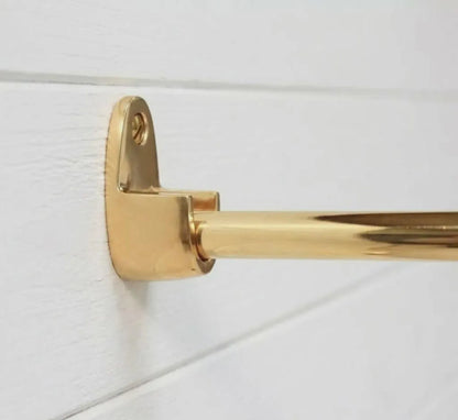 cafe curtain rod inside mount 16mm slim brass rod