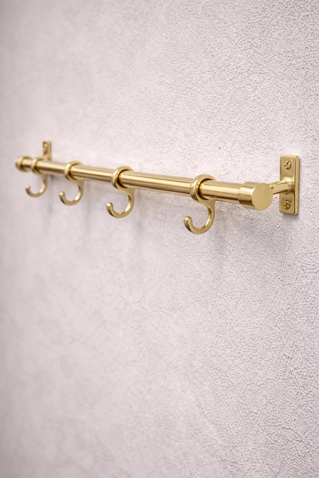 brass hanging rail with hooks wall mounted