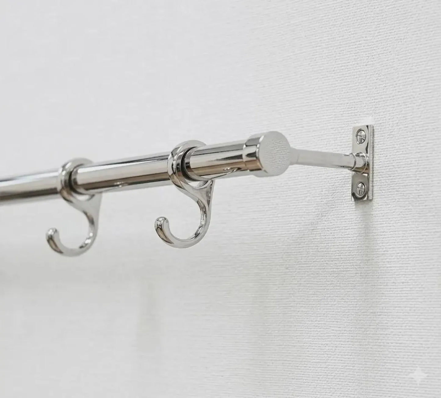 brass pot rail with hooks kitchen wall rail
