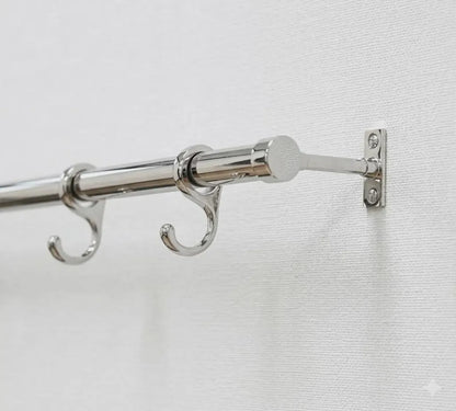 brass pot rail with hooks kitchen wall rail