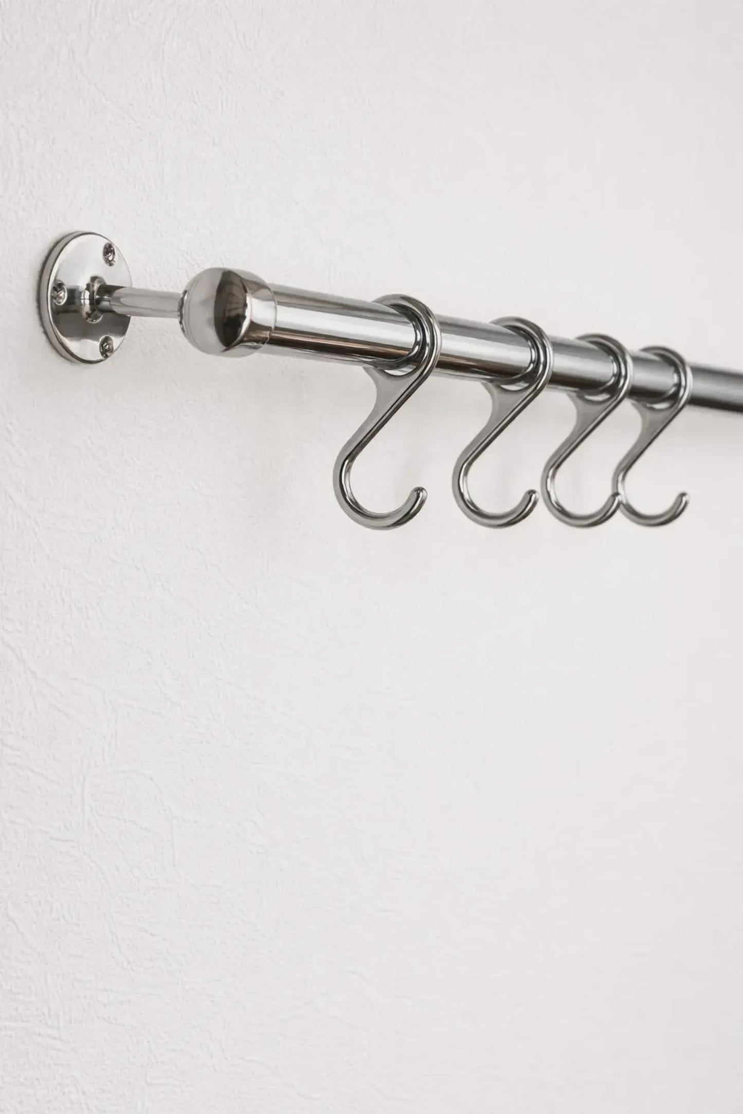 brass pot rail with hooks kitchen wall rail