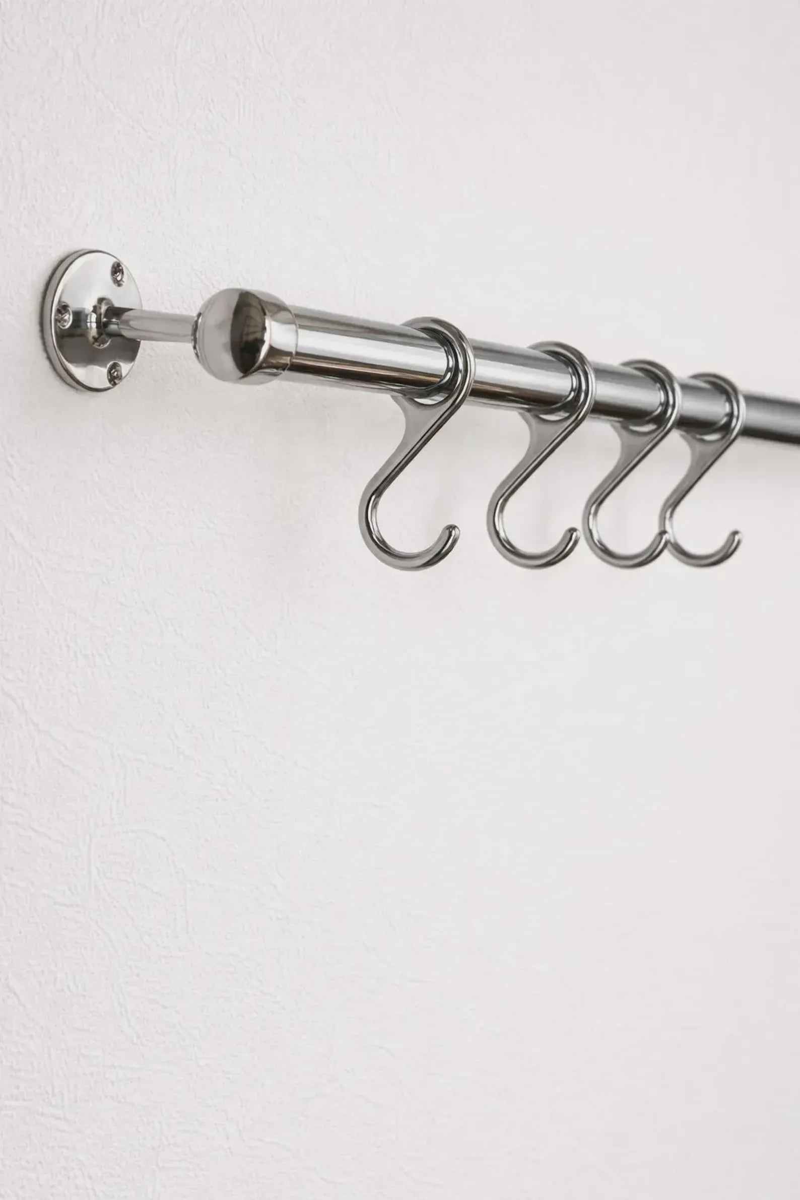 brass pot rail with hooks kitchen wall rail