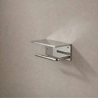 minimalist toilet paper holder interior setup