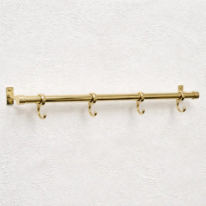 brass utility rail kitchen organization