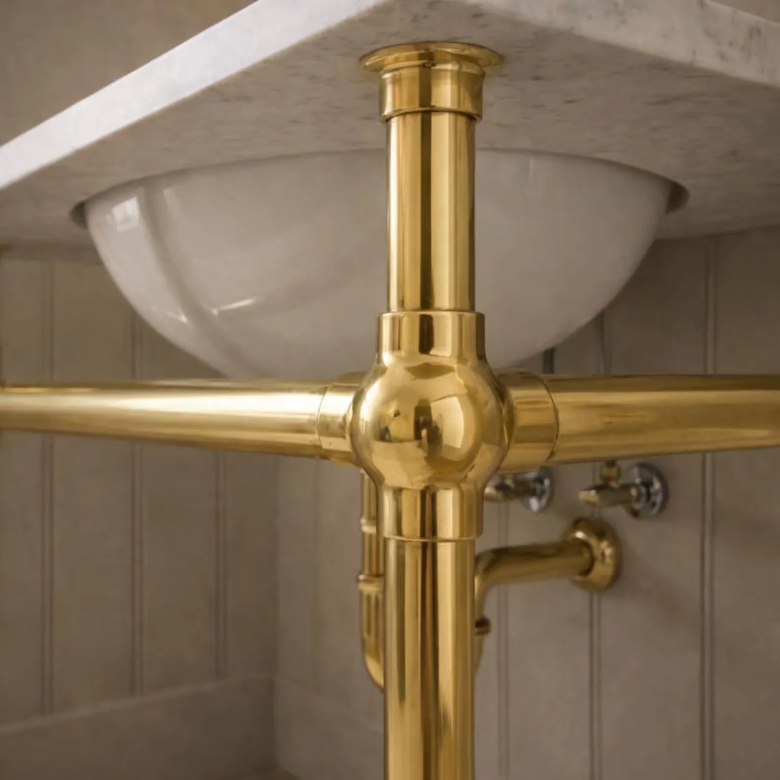 brass console sink legs polished brass frame