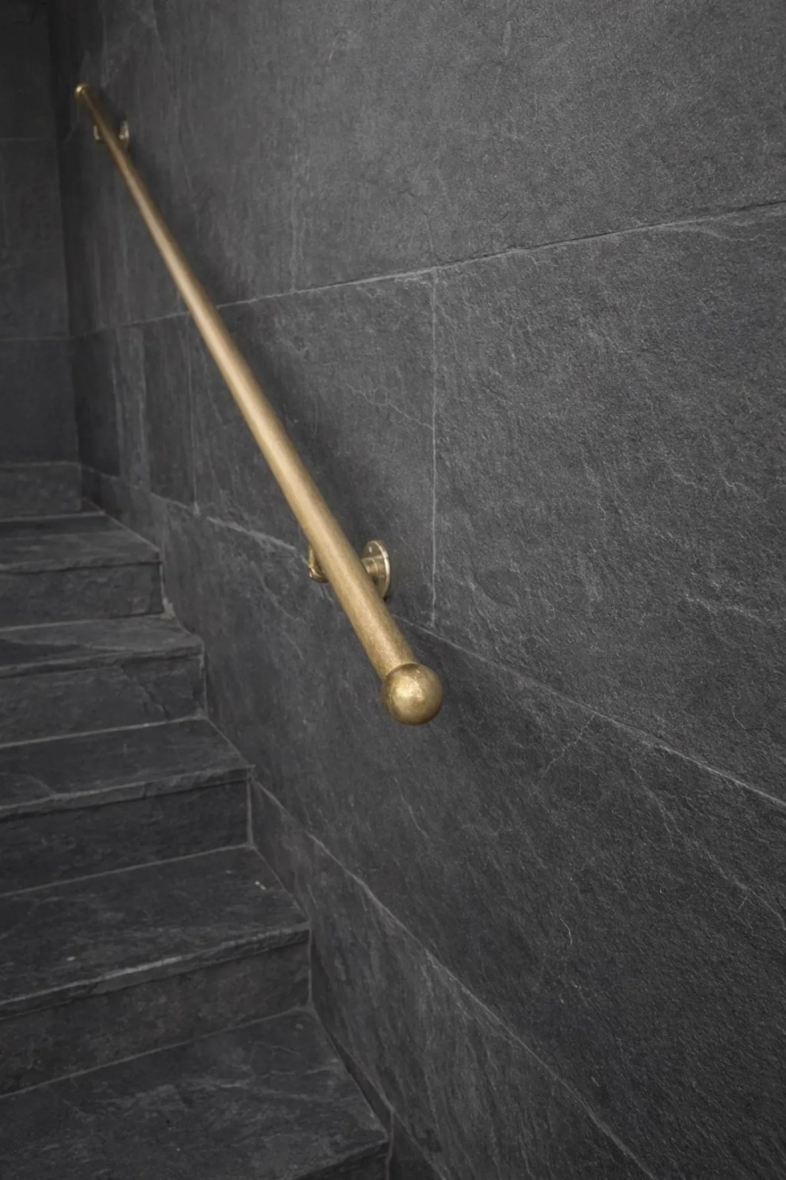 custom brass handrail modern staircase