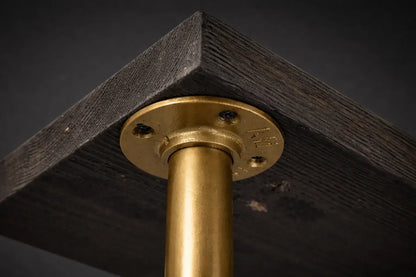 wall mounted brass pipe legs handcrafted