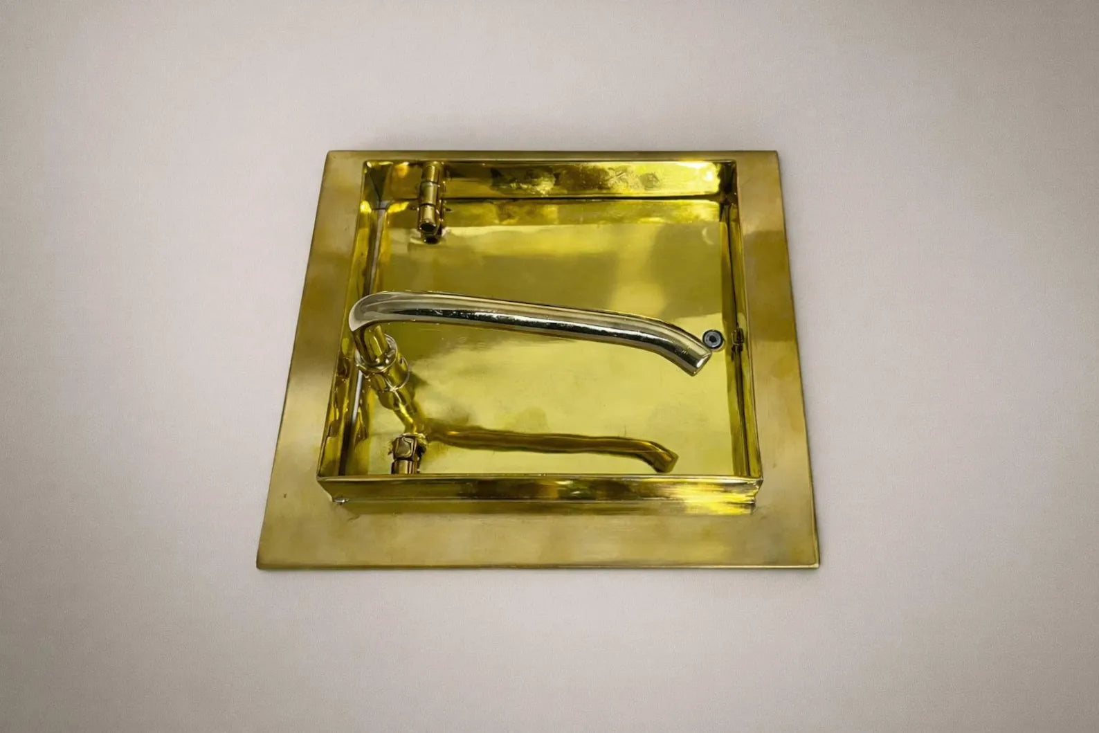 solid brass recessed toilet paper holder with cover