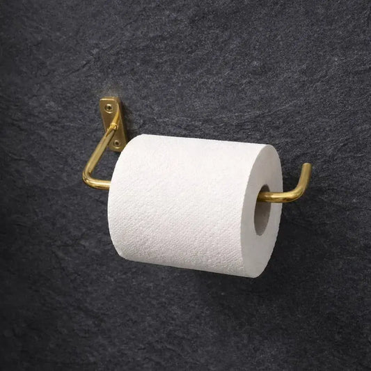Solid Brass Toilet Roll Holder – Minimalist Wall-Mounted Design