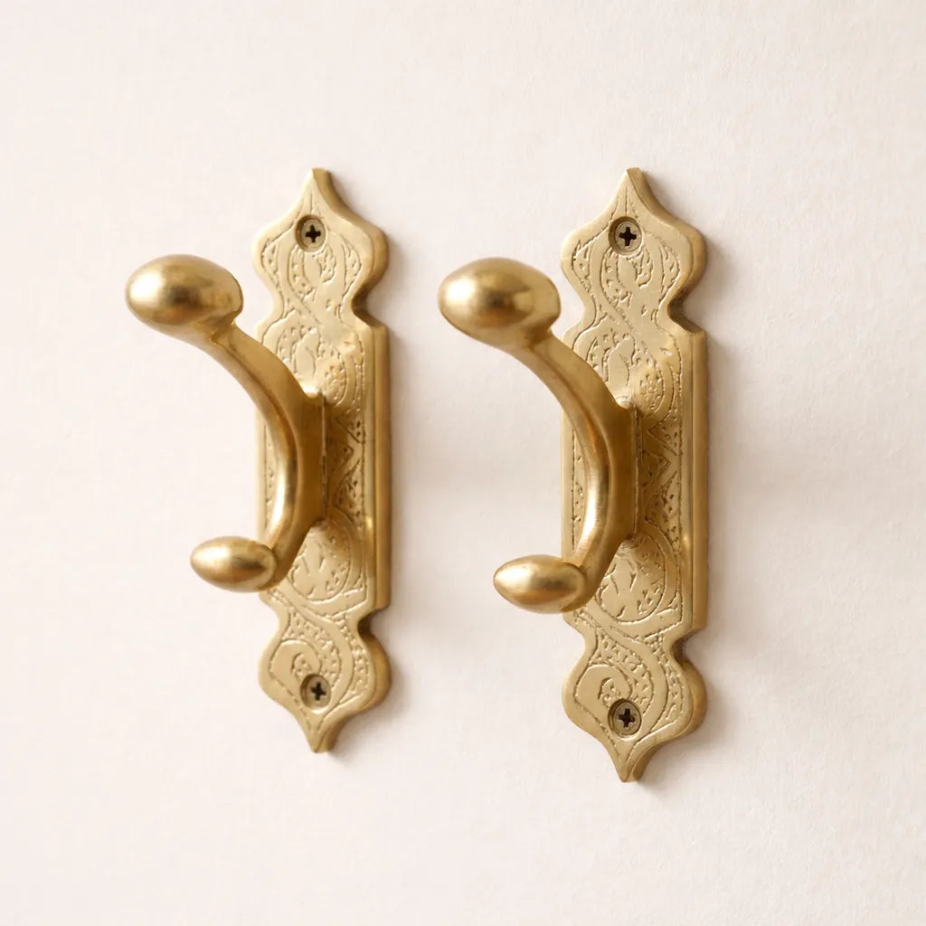 Solid Brass Wall Hooks – Handcrafted Elegance