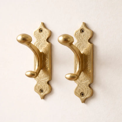 Solid Brass Wall Hooks – Handcrafted Elegance