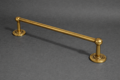 unlacquered brass towel rail polished finish