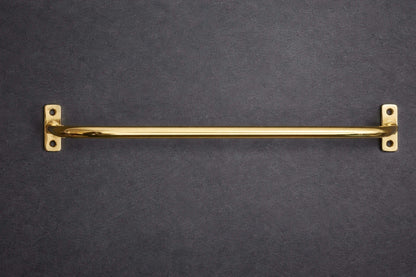 french return brass rod close up detail