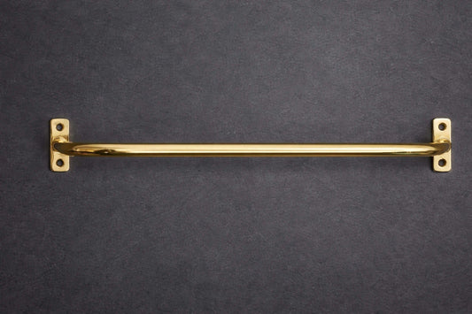 french return brass rod close up detail