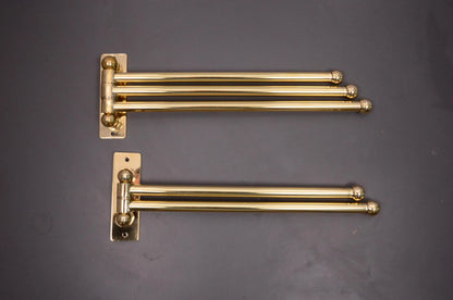 brass swivel towel rack wall mounted