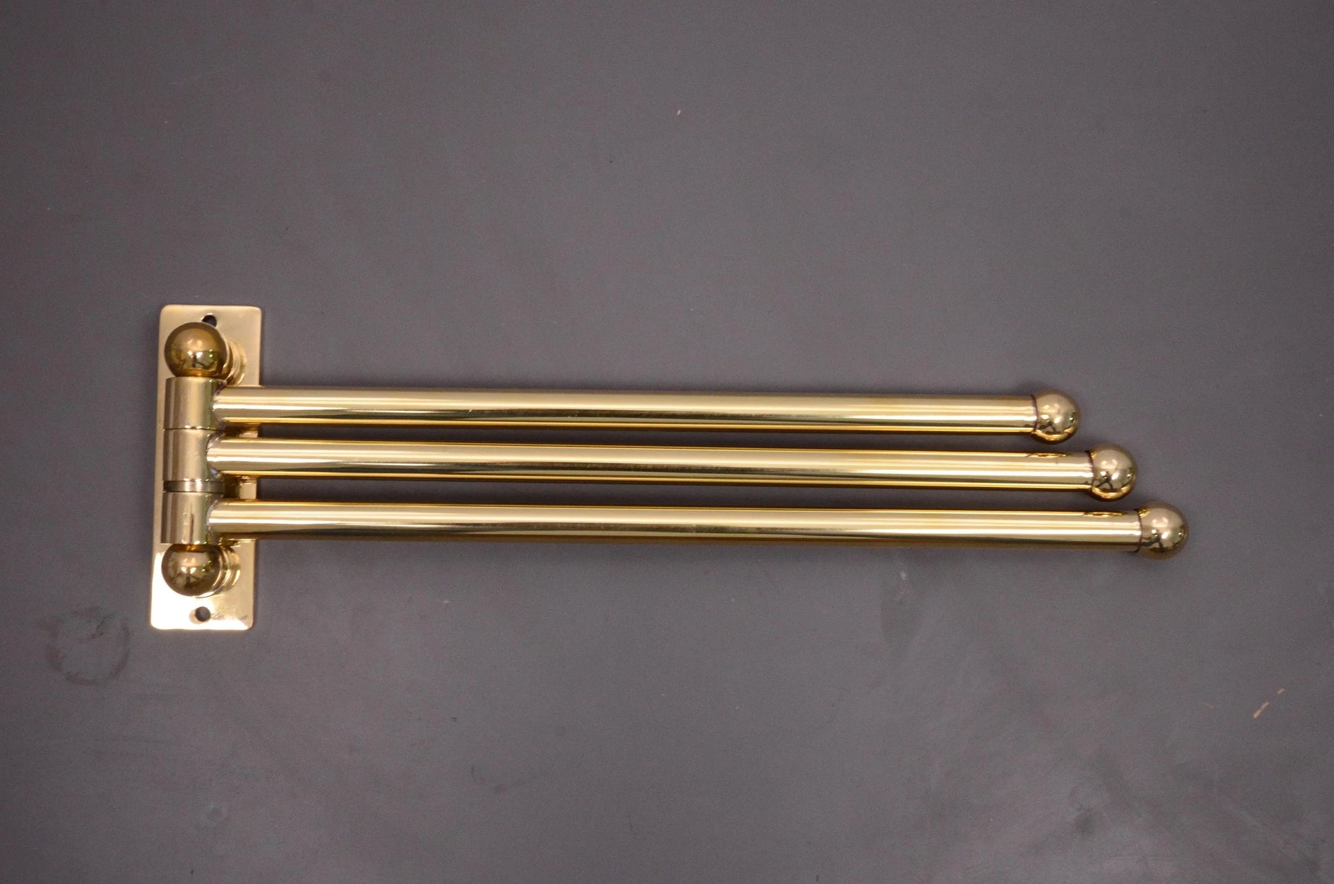 unlacquered brass towel rack modern bathroom