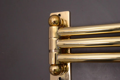 luxury brass towel rack side view