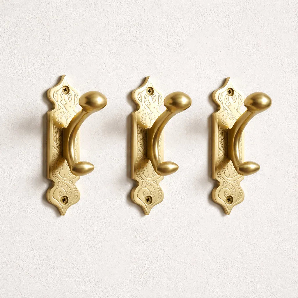 Solid Brass Wall Hooks – Handcrafted Elegance