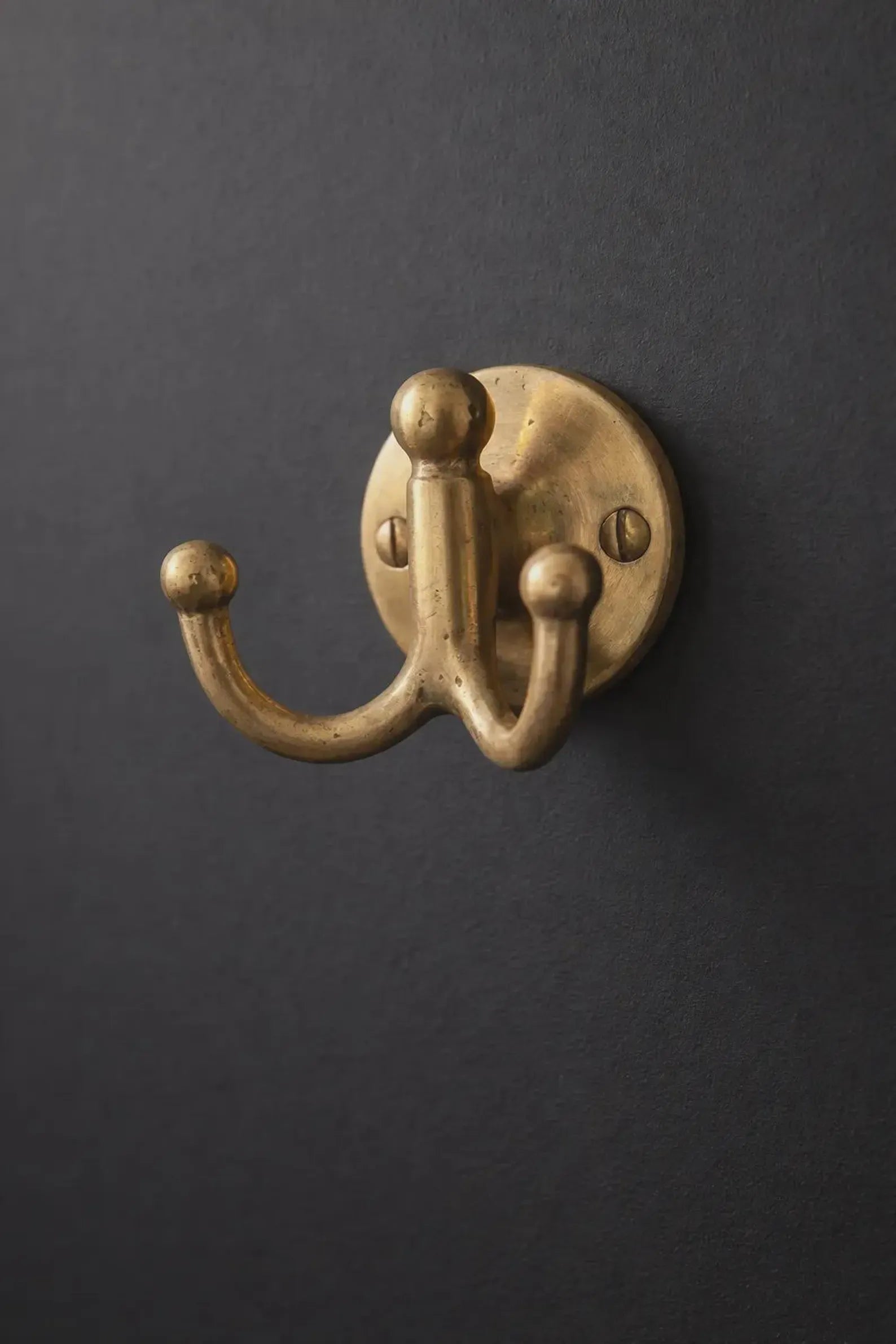 luxury brass wall hook double design
