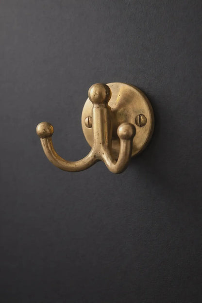 luxury brass wall hook double design