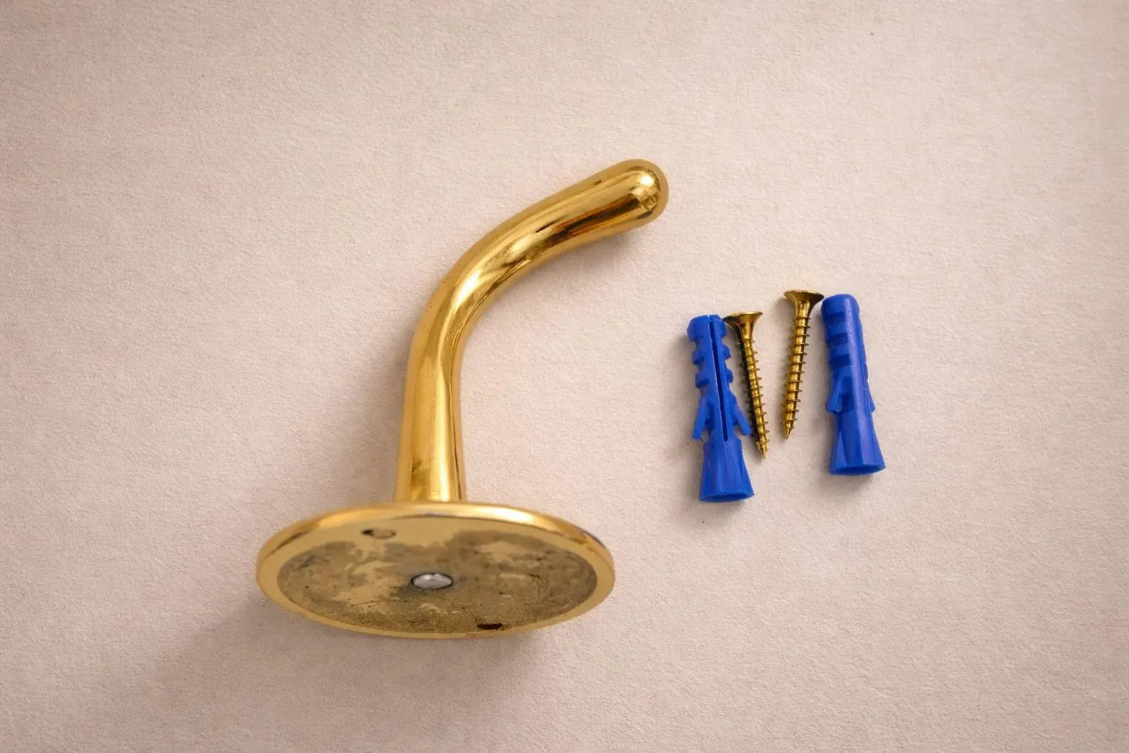 brass wall hook unlacquered solid brass hanger