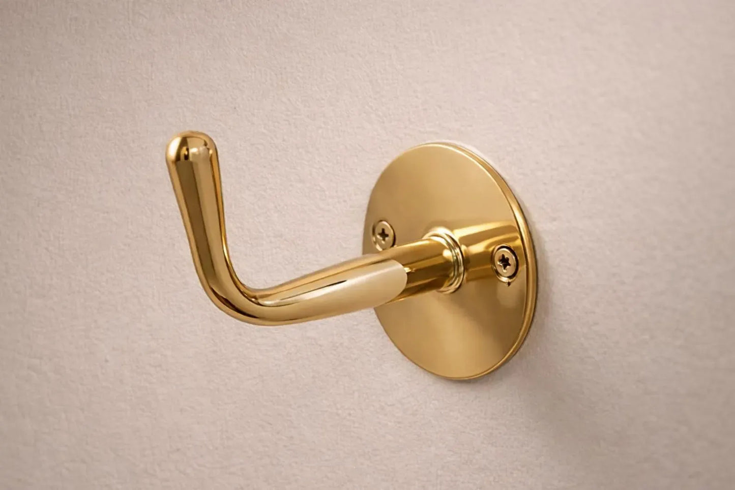 solid brass hanger hook side view